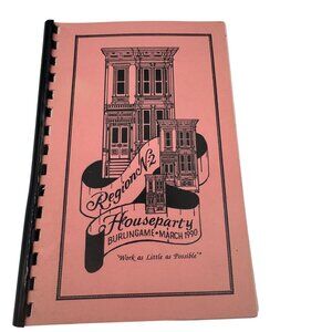 Region N 2 Houseparty Program March 1990 Burlingame Rare Historical Book